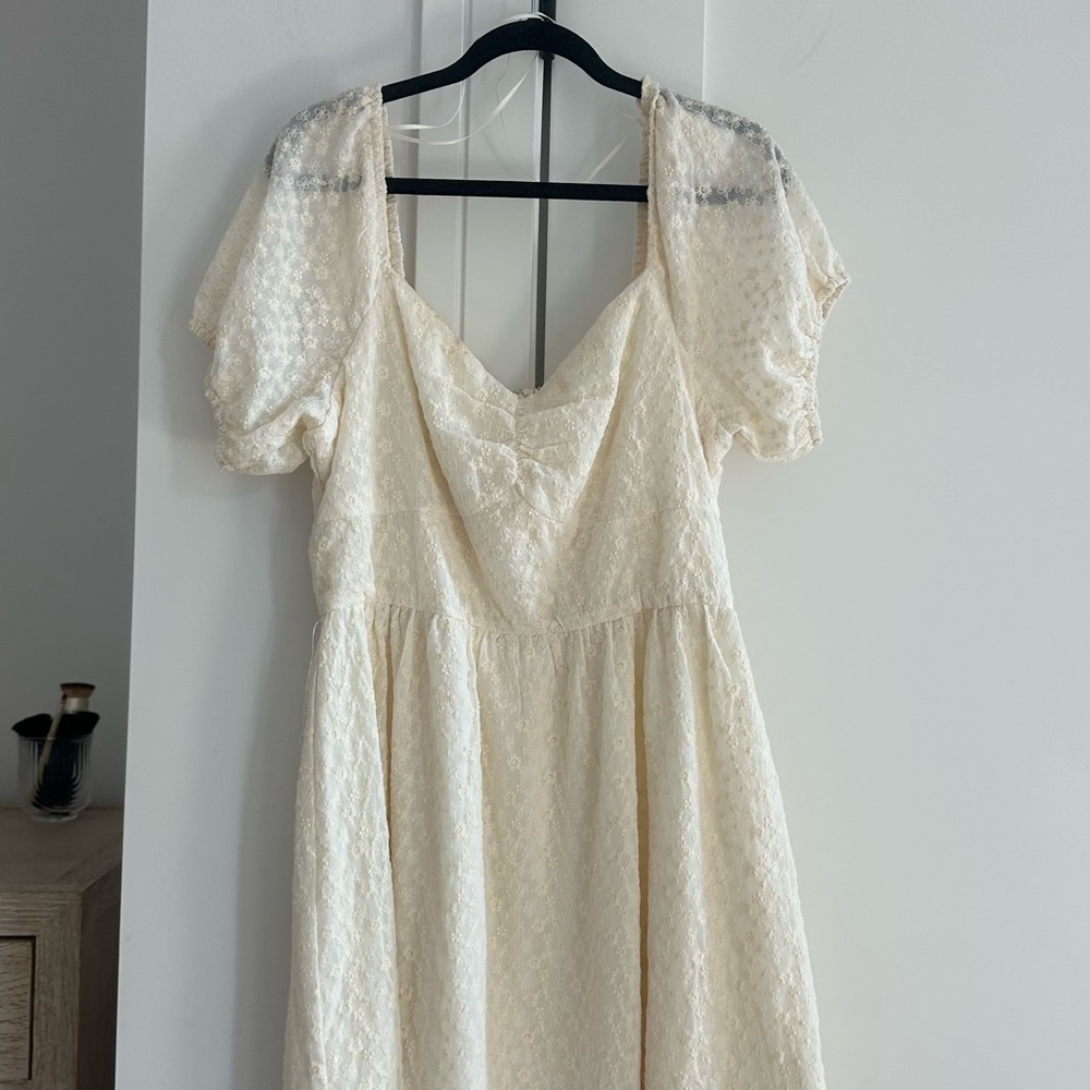 Altar'd State Cream Lace Mini Dress